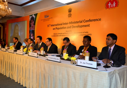 Opening ceremony of the 11th International Inter-Ministerial Conference on Population and Development on 25th November 2014 in New Delhi, India