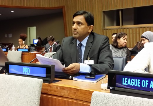Dr. Joe Thomas represented PPD at the UN Commission on Population and Development, Fiftieth Session United Nations Head Quarters, New York, 3-7 April 2017