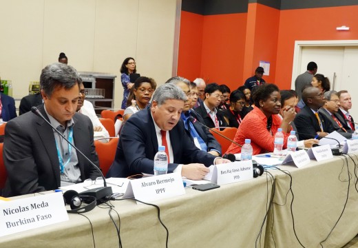 Mr. Adnene Ben Haj Aissa, Executive Director of PPD delivering a keynote presentation at the High-level Roundtable on South-South Cooperation in Family Planning in Kigali, Rwanda on 13th November 2018.