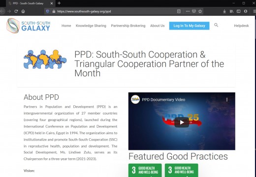 PPD is Featured as Partner of the Month by UNOSSC and Published in the South-South Galaxy Platform